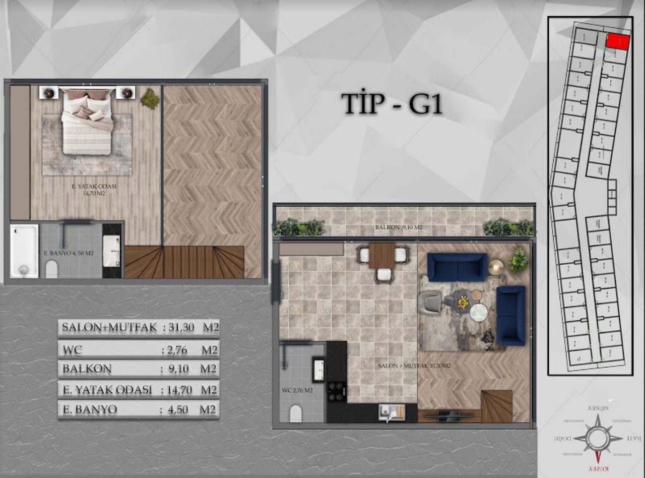 Loft Valentine Floor Plans, Real Estate, Property, Turkey