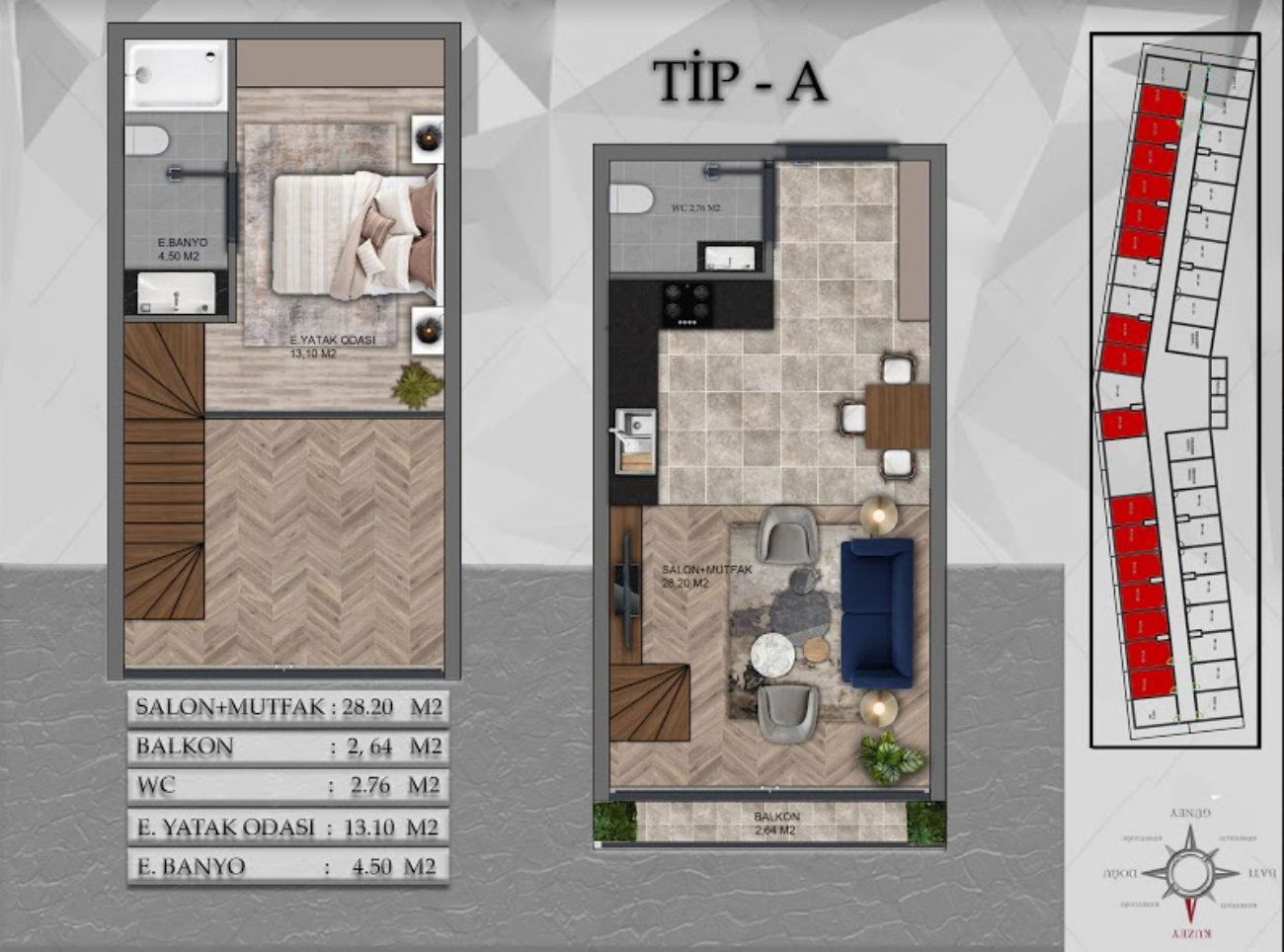 Loft Valentine Floor Plans, Real Estate, Property, Turkey