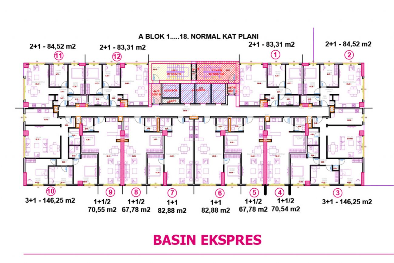 Flat 24 Floor Plans, Real Estate, Property, Turkey