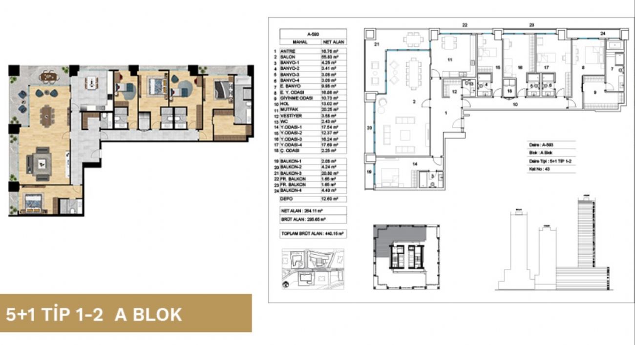 Atasehir Modern Floor Plans, Real Estate, Property, Turkey