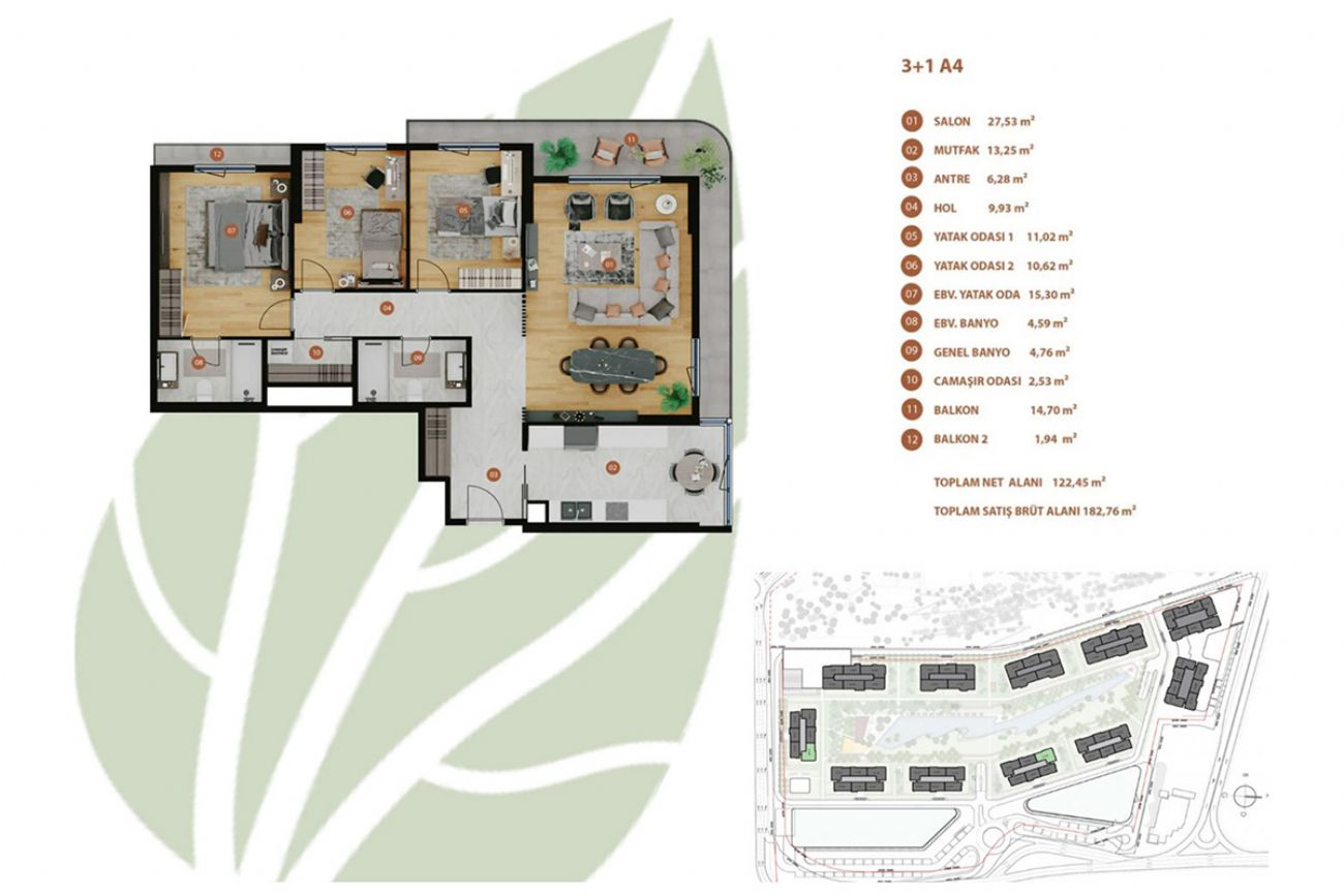 Rams Garden Floor Plans, Real Estate, Property, Turkey