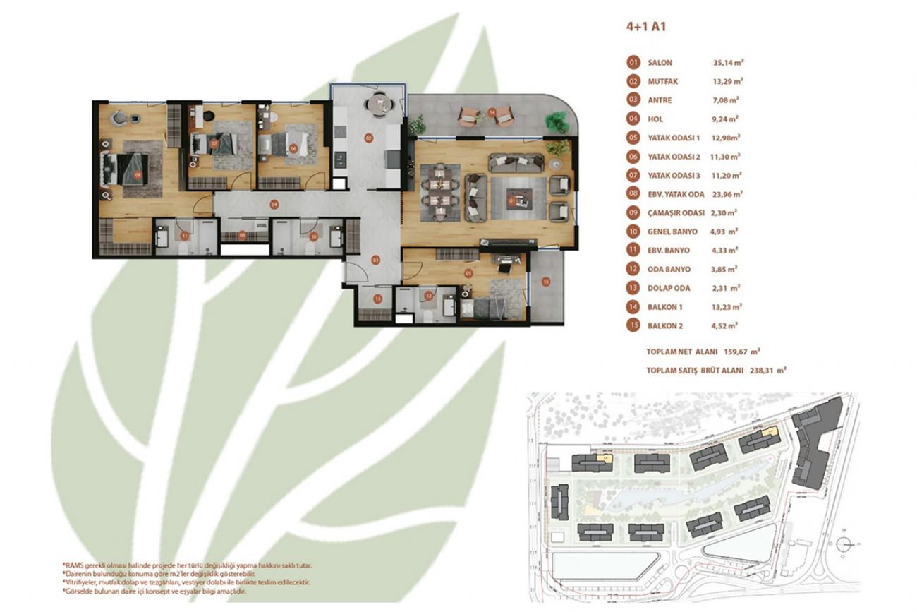 Rams Garden Floor Plans, Real Estate, Property, Turkey