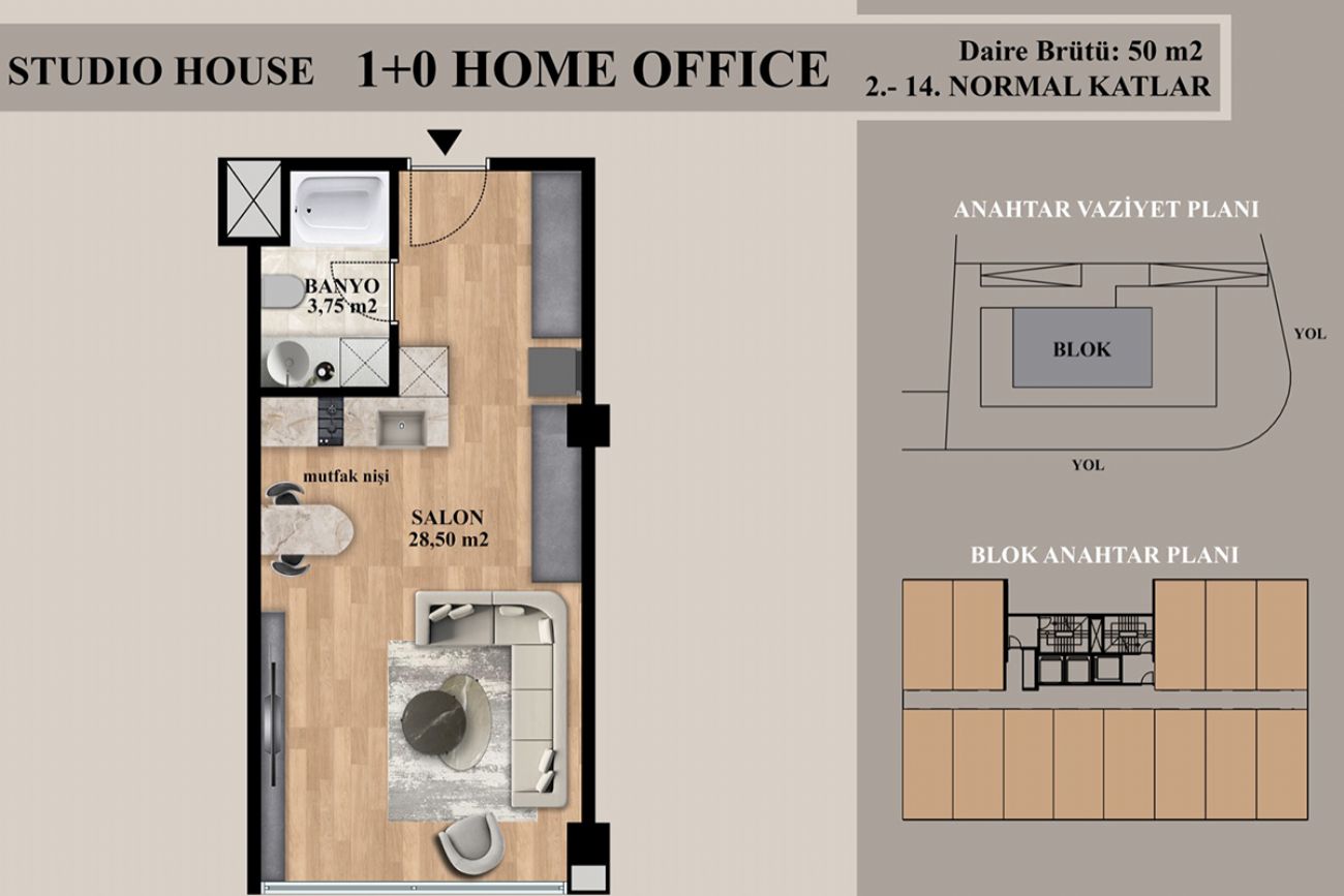 Studio House Floor Plans, Real Estate, Property, Turkey