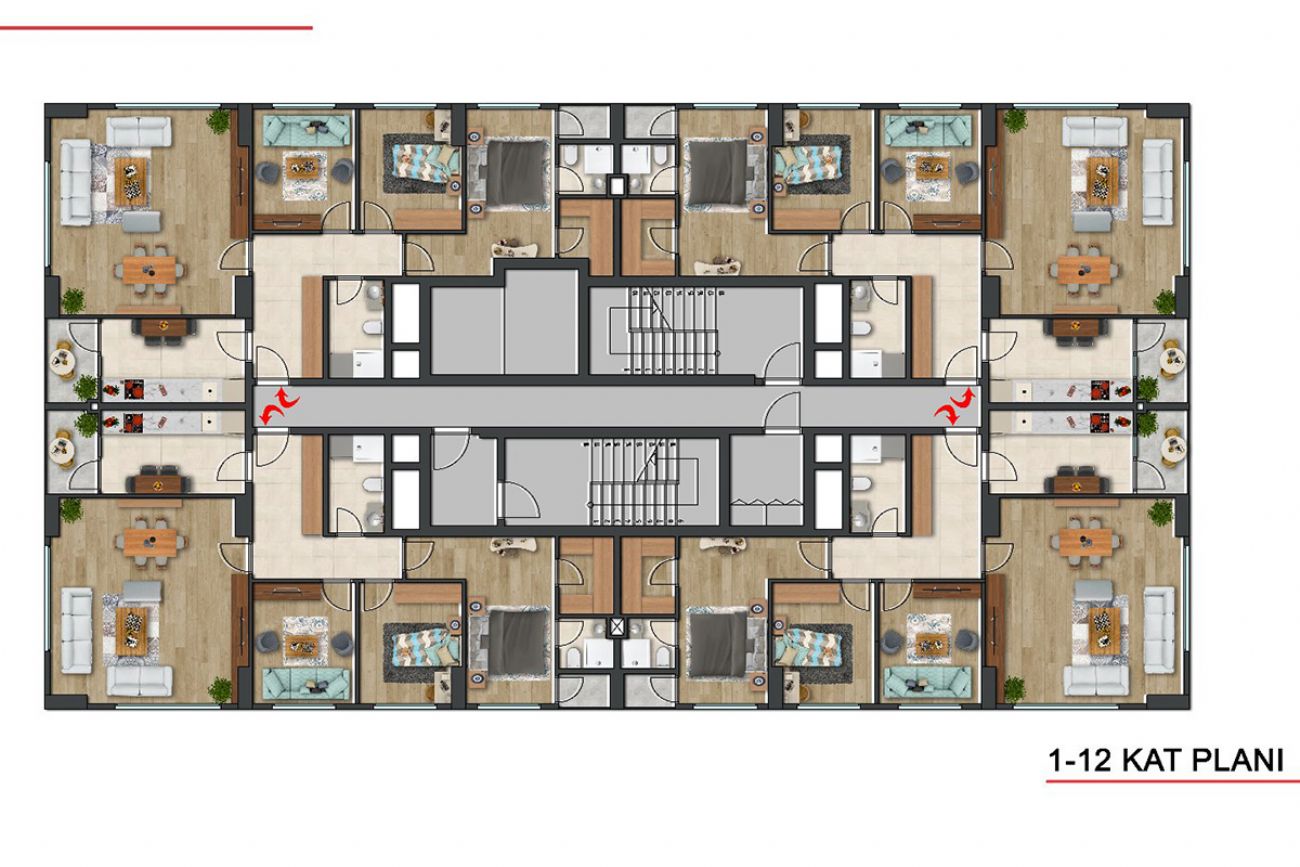 Art Royal Garden Kartal Floor Plans, Real Estate, Property, Turkey