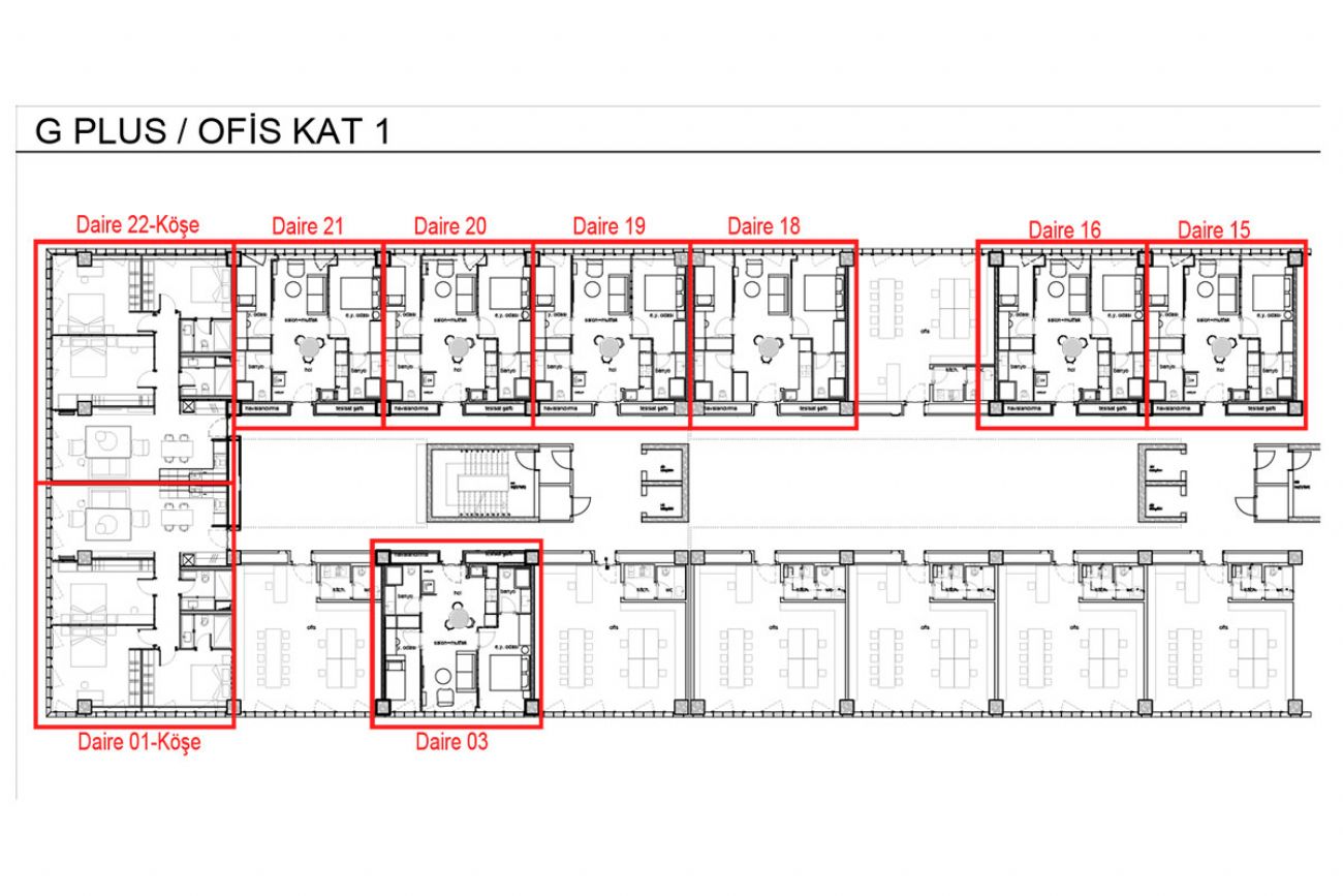 G Plus Office Floor Plans, Real Estate, Property, Turkey