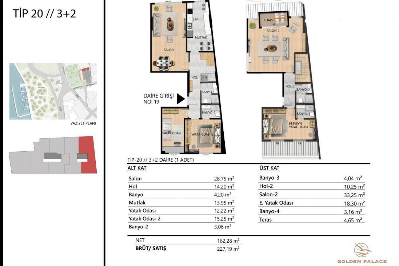 Golden Palace Halic Floor Plans, Real Estate, Property, Turkey