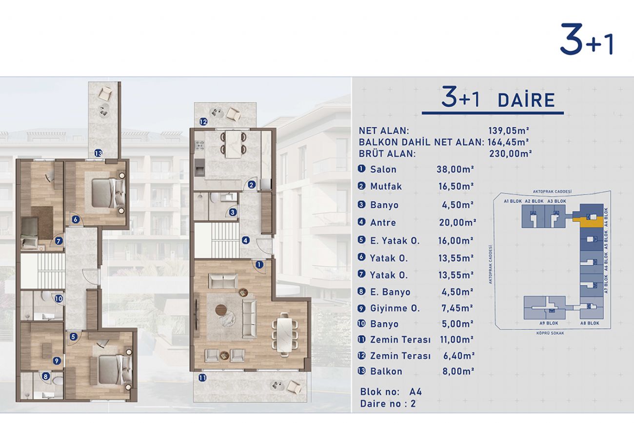 Casablue Vadi Floor Plans, Real Estate, Property, Turkey