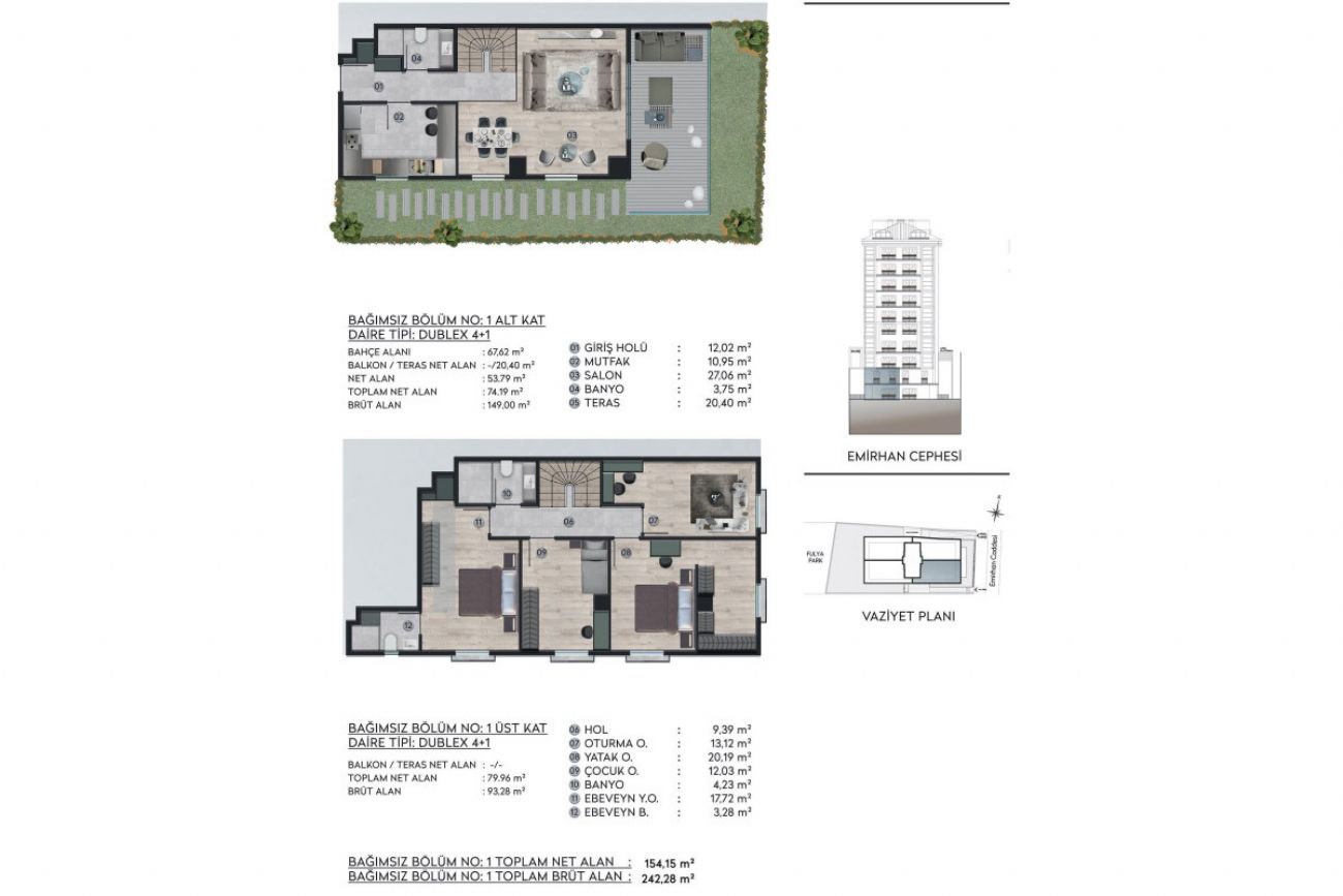 Roof Beşiktaş Floor Plans, Real Estate, Property, Turkey