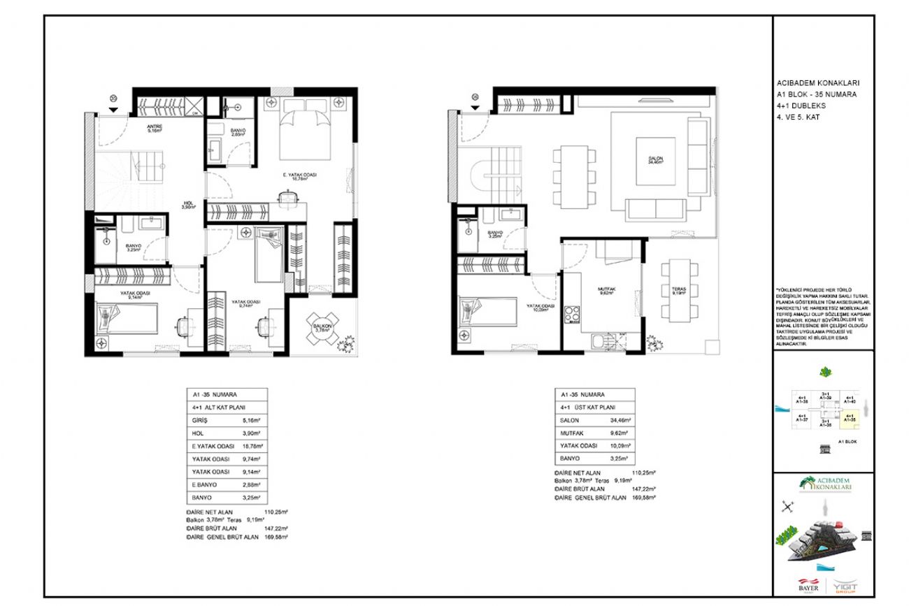 Acıbadem Konakları Floor Plans, Real Estate, Property, Turkey