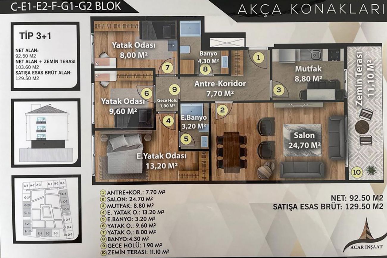 Akça Konakları Floor Plans, Real Estate, Property, Turkey