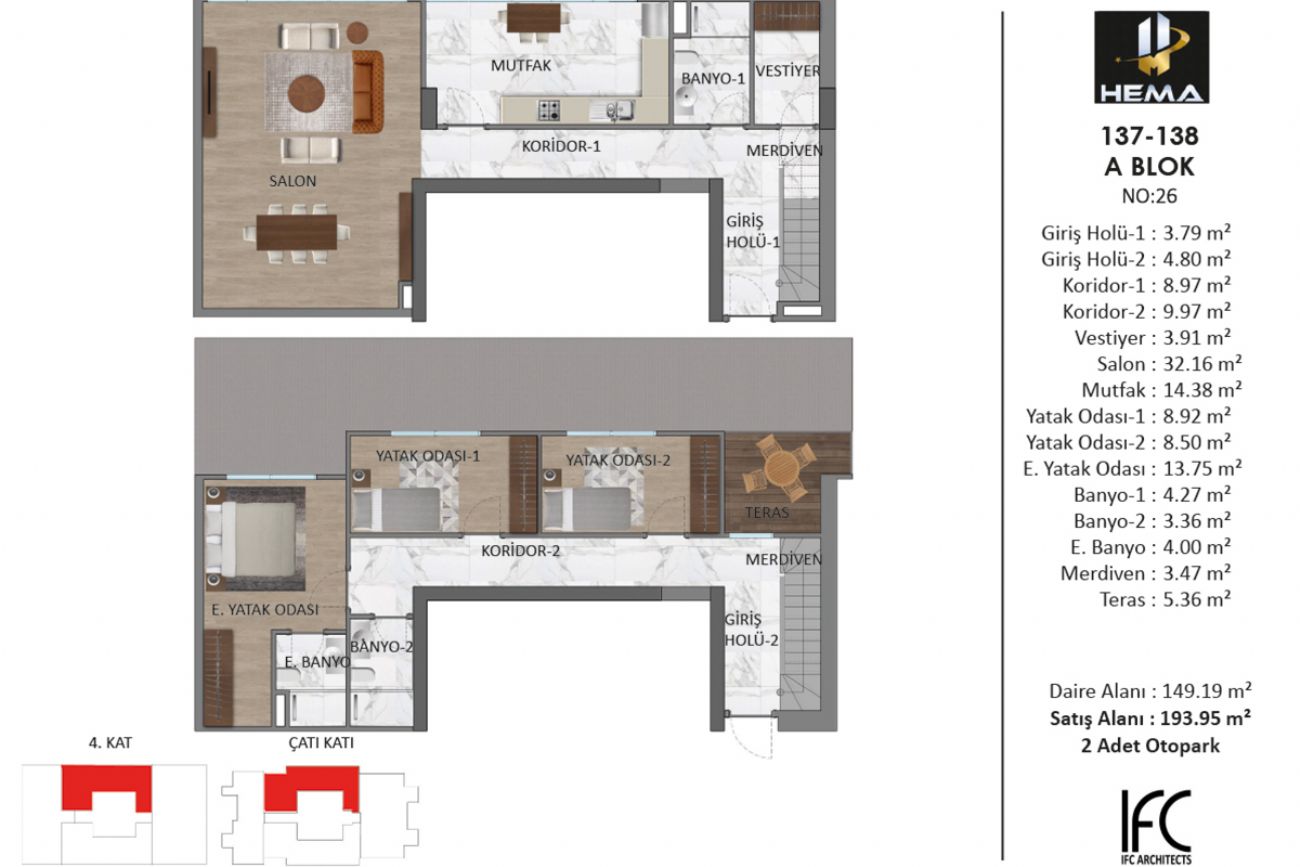 Hill Garden 216 Floor Plans, Real Estate, Property, Turkey