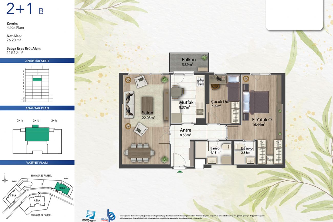 Vadi Panorama Evleri Floor Plans, Real Estate, Property, Turkey