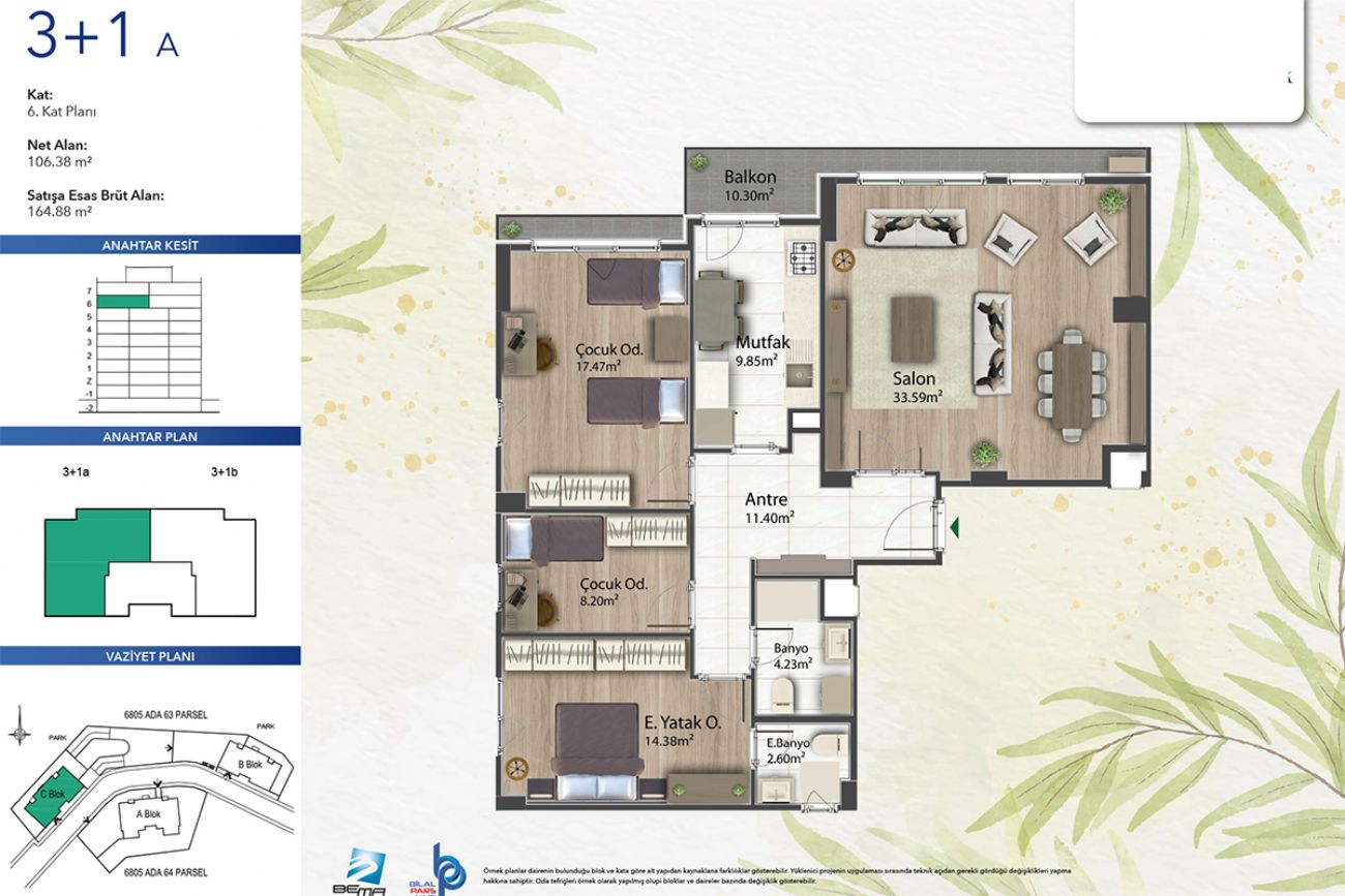 Vadi Panorama Evleri Floor Plans, Real Estate, Property, Turkey