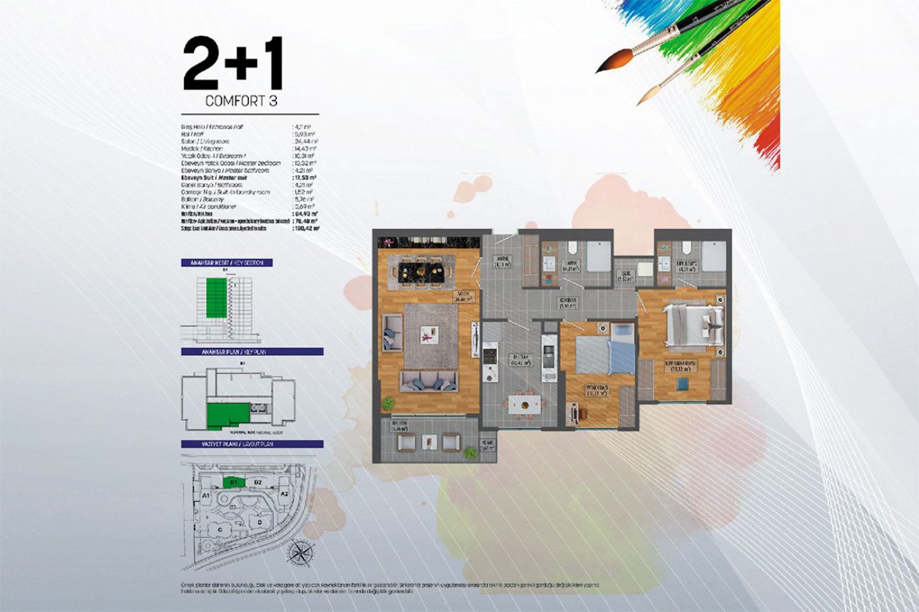 Tual Comfort Floor Plans, Real Estate, Property, Turkey