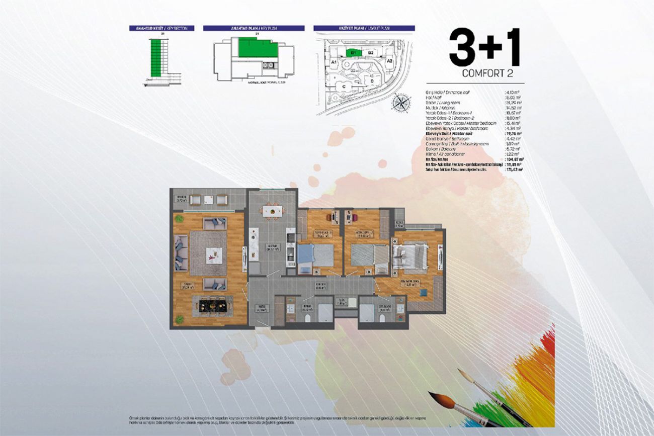 Tual Comfort Floor Plans, Real Estate, Property, Turkey