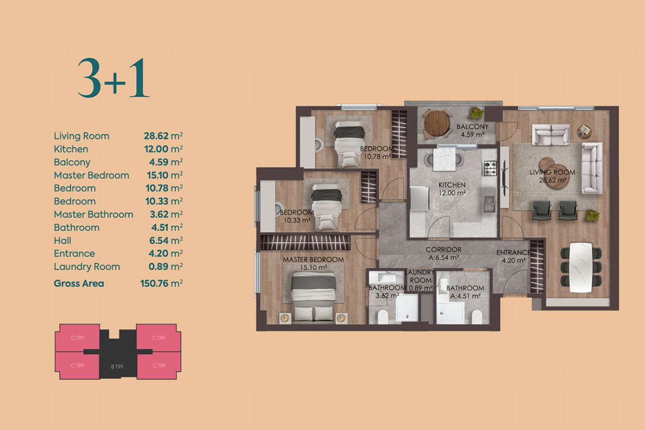 Karmar Sakura Floor Plans, Real Estate, Property, Turkey