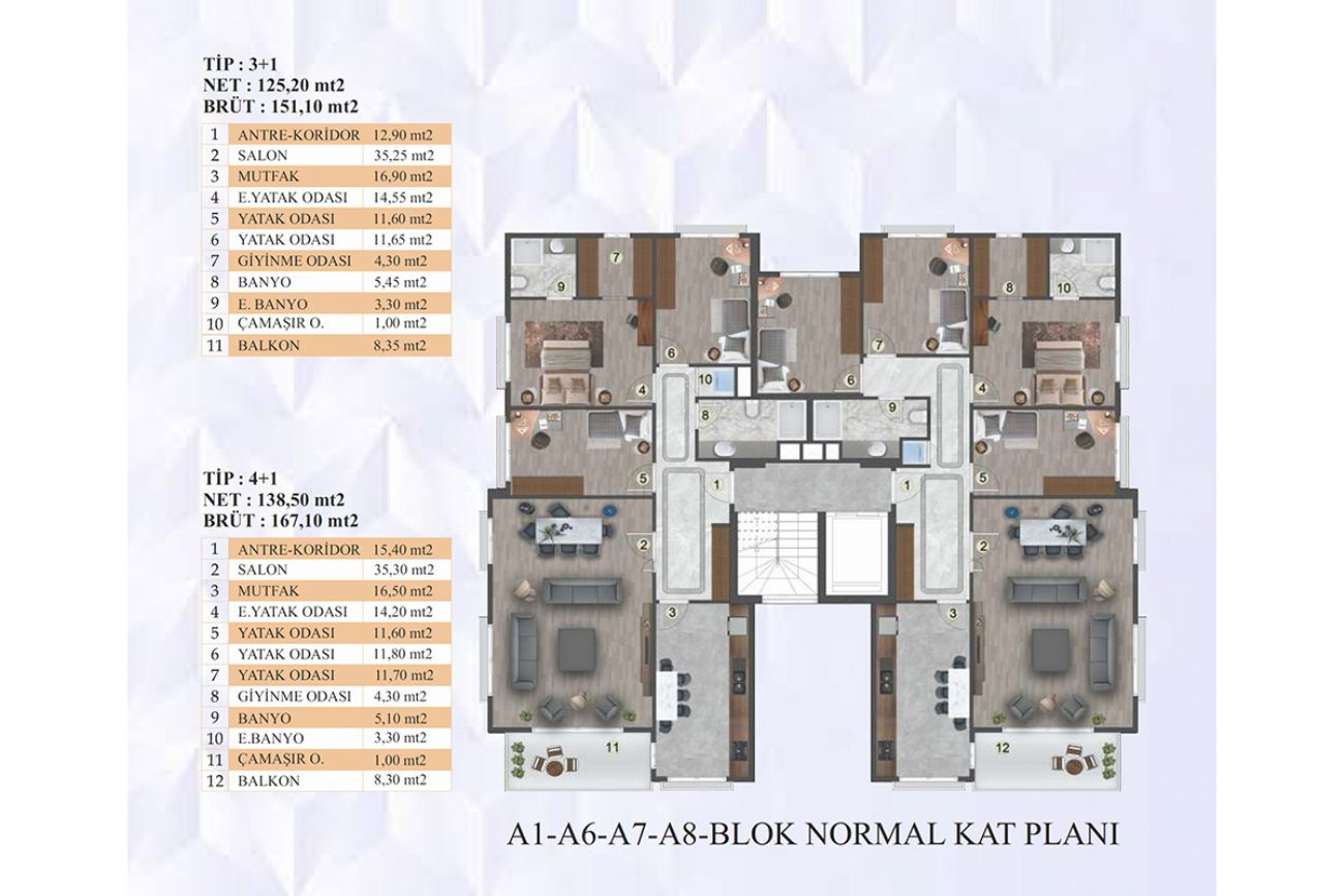 Dora Park 8 Floor Plans, Real Estate, Property, Turkey