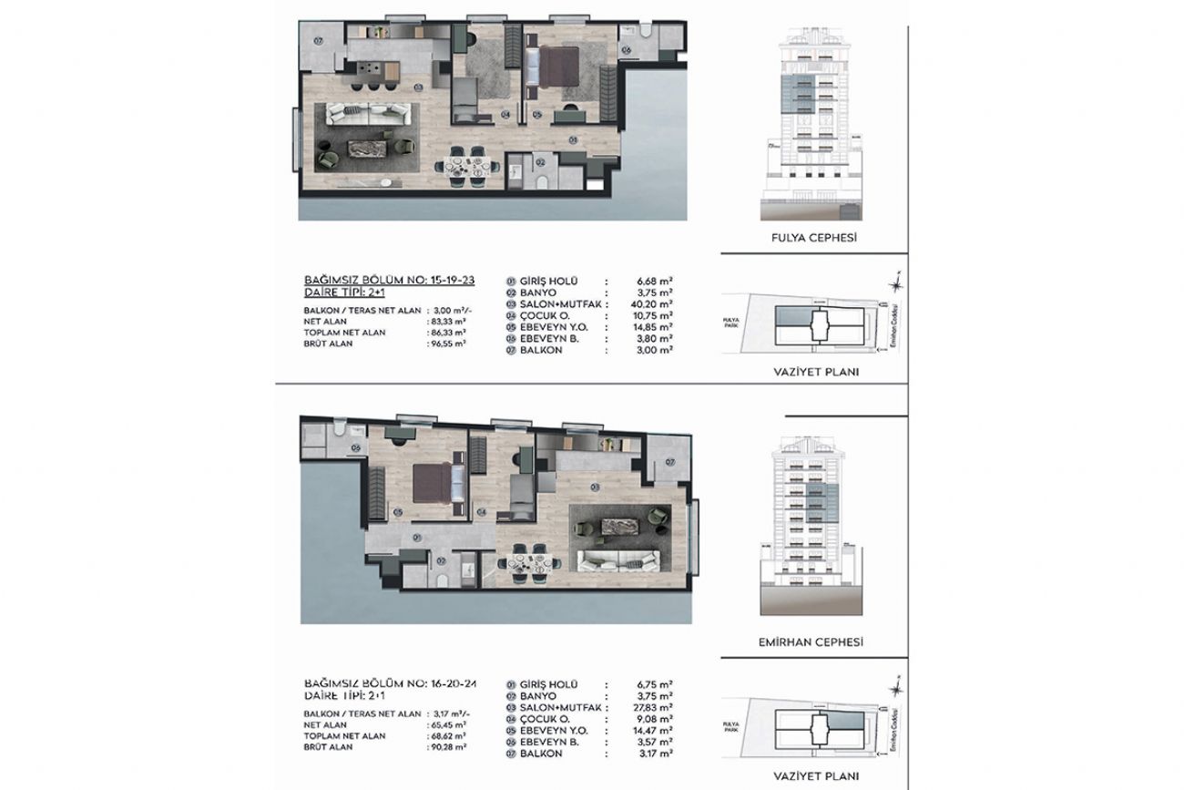 Roof 2 Floor Plans, Real Estate, Property, Turkey