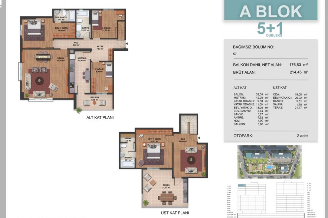 Kartal Loft Floor Plans, Real Estate, Property, Turkey