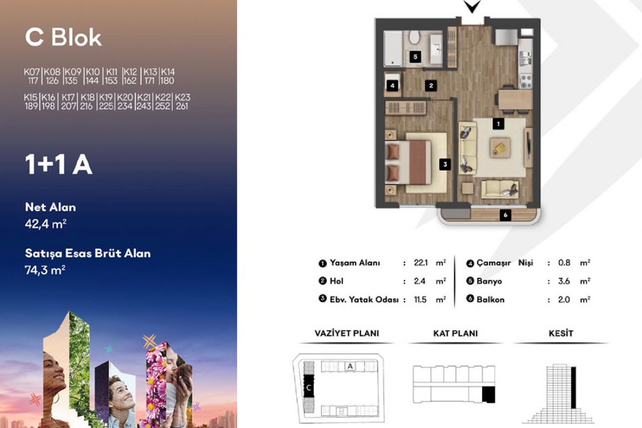 Valentium Ispartakule Floor Plans, Real Estate, Property, Turkey