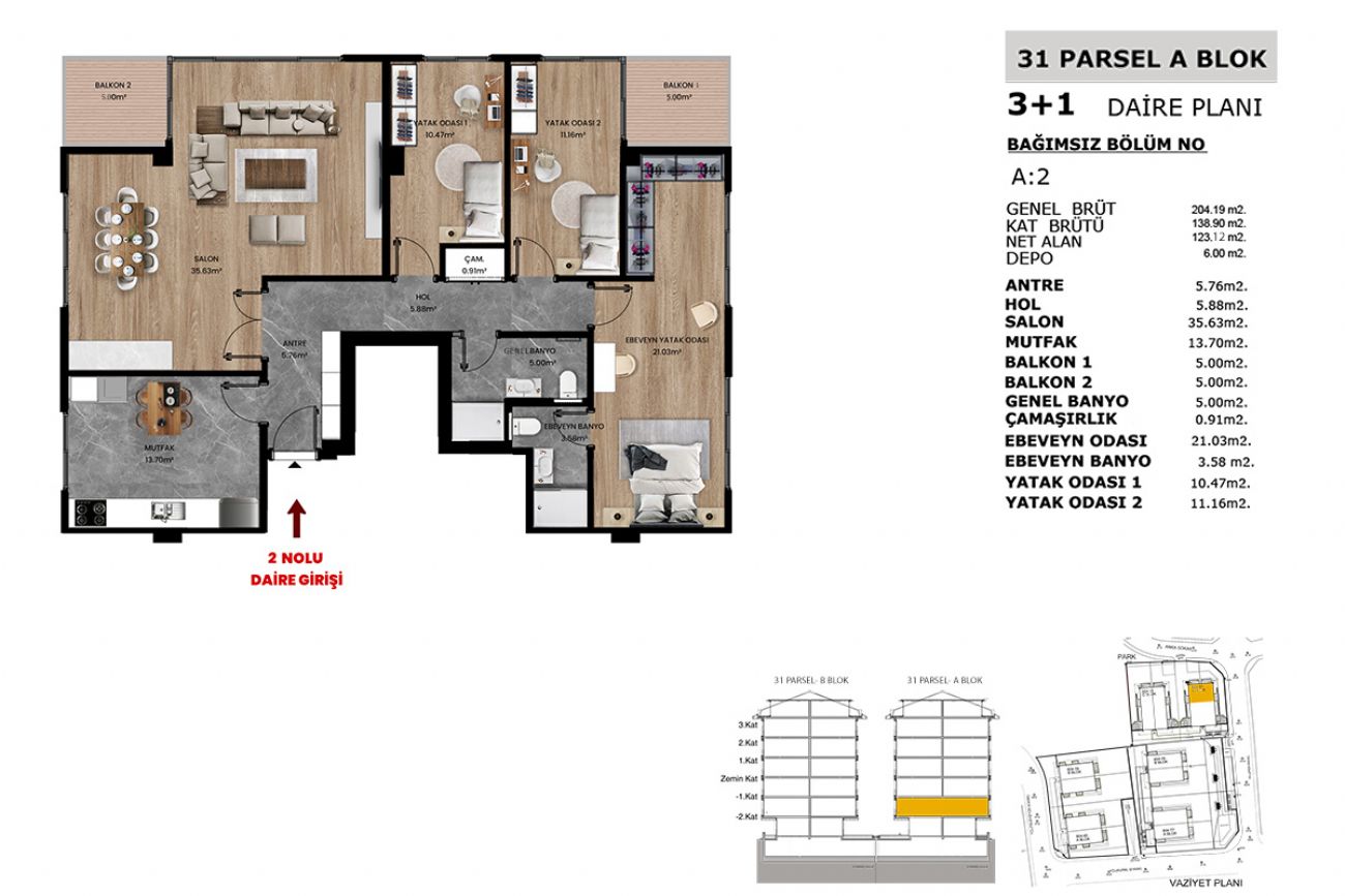 A`la Çamlıca Konakları 2 Floor Plans, Real Estate, Property, Turkey