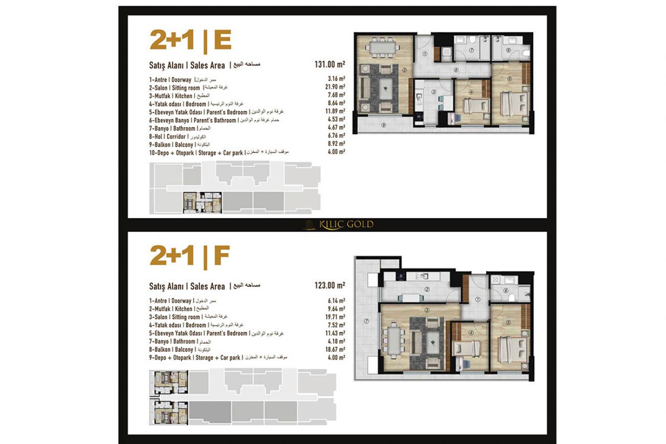 Kılıç Gold Floor Plans, Real Estate, Property, Turkey