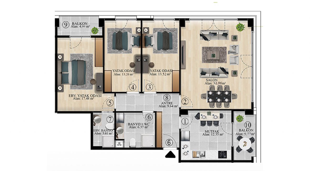 Bella Vista Mimaroba Floor Plans, Real Estate, Property, Turkey