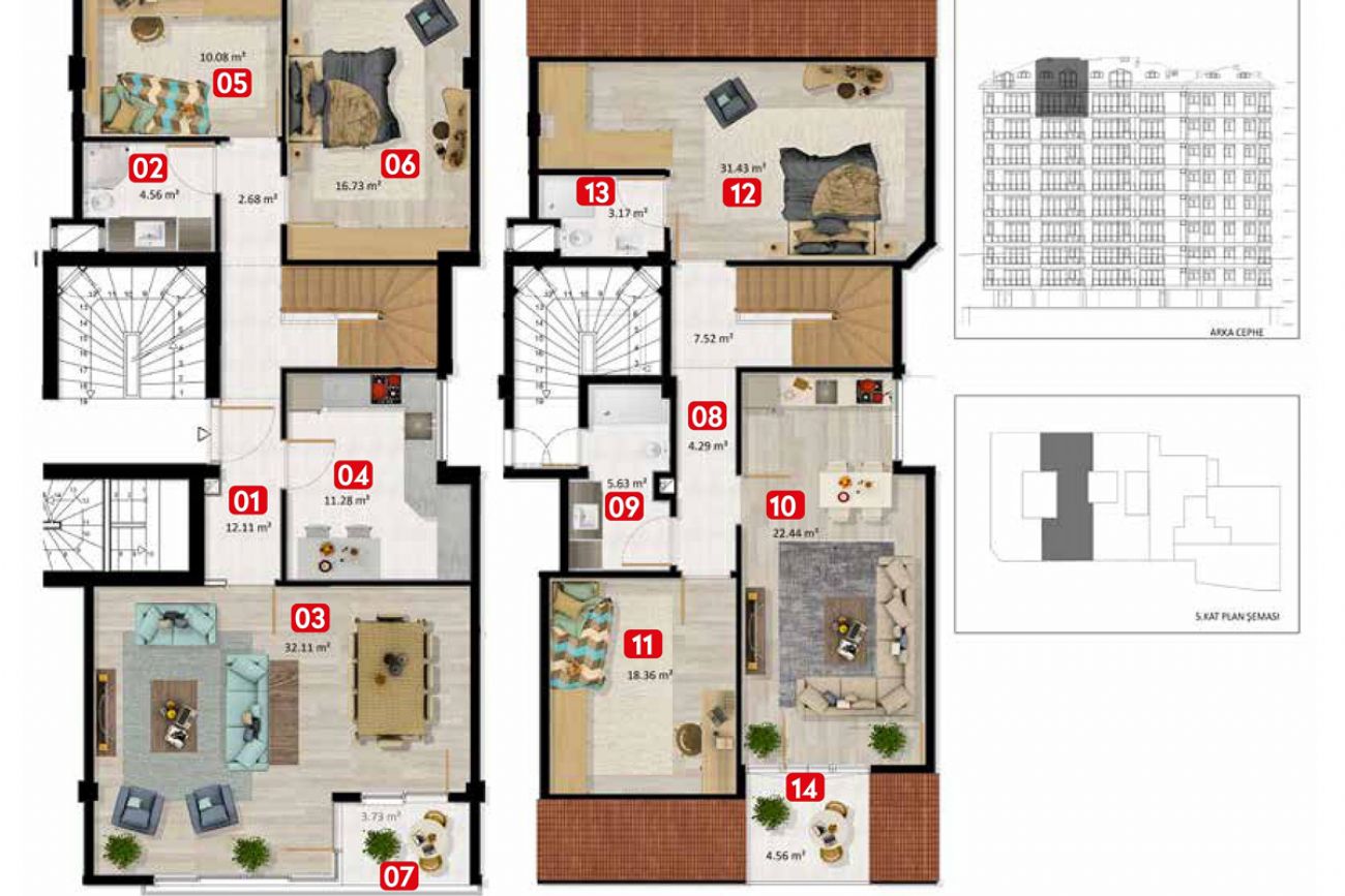 Beşiktaş Modern Floor Plans, Real Estate, Property, Turkey