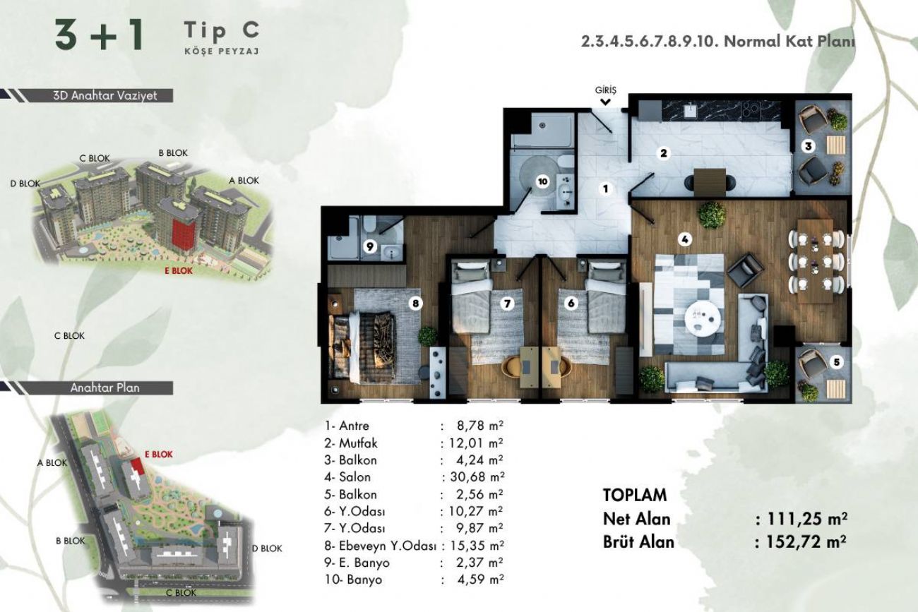 Via Life Floor Plans, Real Estate, Property, Turkey