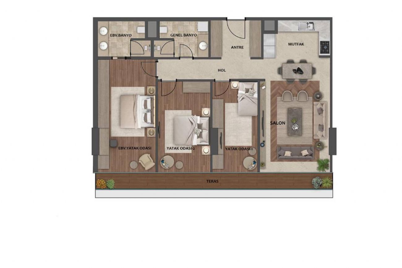 Yedi Mavi Floor Plans, Real Estate, Property, Turkey