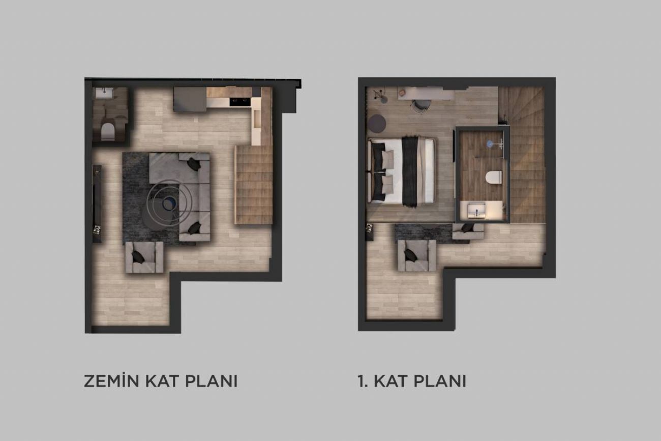 Terrace Loft Floor Plans, Real Estate, Property, Turkey