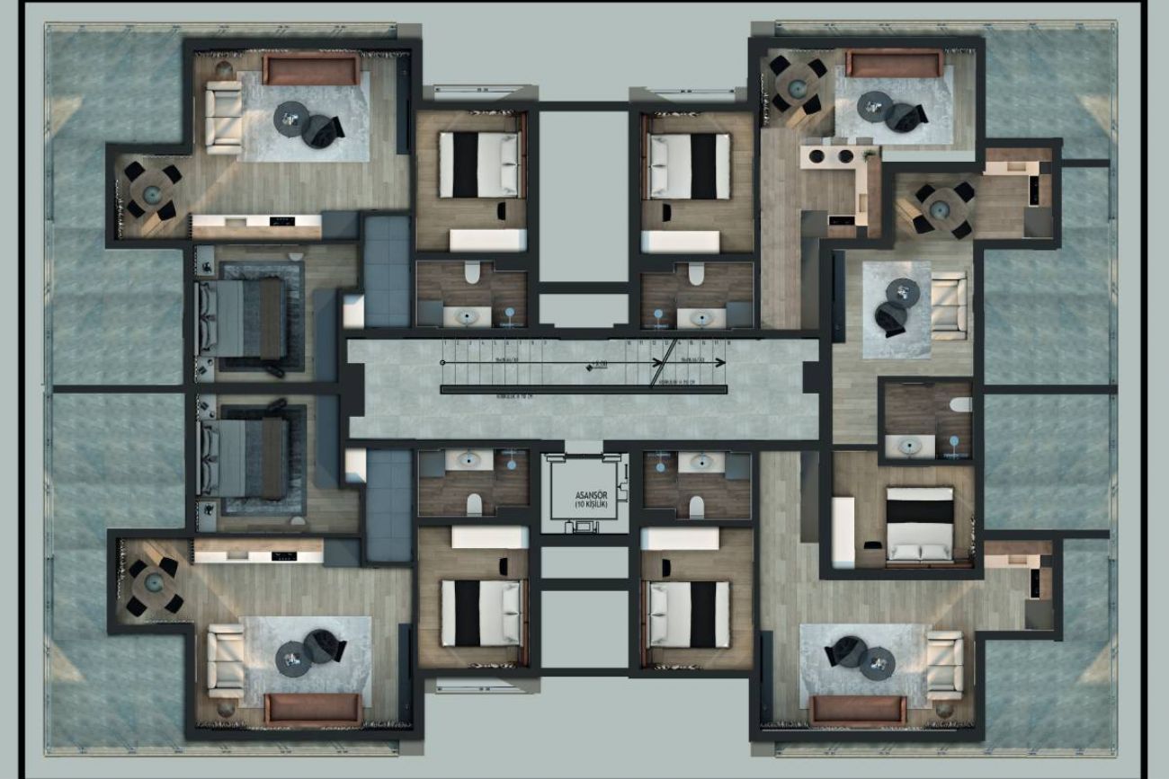 Terrace Loft Floor Plans, Real Estate, Property, Turkey